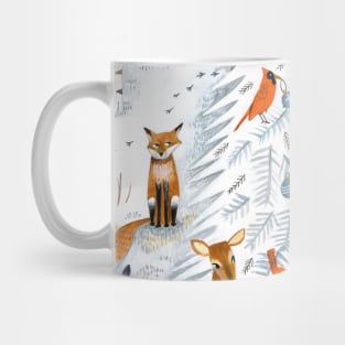 Christmas snow woodland animals Mug